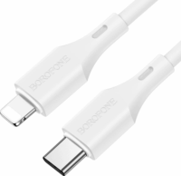 Borofone BX49 USB-C apa - Lightning apa 2.0 Adat és töltő kábel - Fehér (1m)