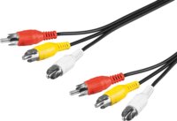 Goobay 50382 3x RCA apa - 3x RCA apa Kábel (3m)