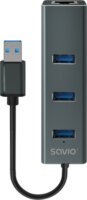 Savio AK-58 USB-A 3.1 HUB (3 port + Rj45)