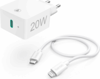 Hama 201620 USB-C Hálózati töltő + töltőkábel - Fehér (20W)