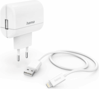 Hama 201619 USB-A Hálózati töltő + töltőkábel - Fehér (12W)