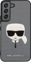 Karl Lagerfeld Ikonik Karl's Head Samsung Galaxy S22+ Műbőr Tok - Fekete/Mintás