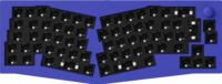 Keychron Q8-F3 Alice Layout Knob RGB Gaming Barebone Billentyűzet (Kék) - ISO