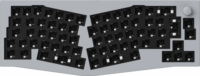 Keychron Q8-F2 Alice Layout Knob RGB Gaming Barebone Billentyűzet (Szürke) - ISO