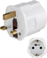 Goobay 45353 EU -> UK 250V Power Plug Utazó adapter - Fehér