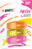 Emtec 32GB Neon USB 2.0 Pendrive - Vegyes színek (3db)