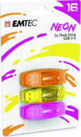 Emtec 16GB C410 Neon USB 2.0 Pendrive - Vegyes színek (3 db)