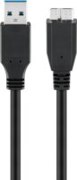 Goobay 95734 USB-A apa - USB Micro-B apa 3.0 Adatkábel - Fekete (0.5m)