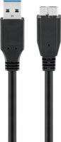Goobay 95027 USB-A apa - USB Micro-B apa 3.0 Adatkábel - Fekete (3m)