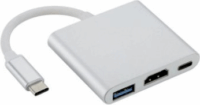 Fusion FUS0011 USB-C apa - USB-C/HDMI/USB-A anya Adapter