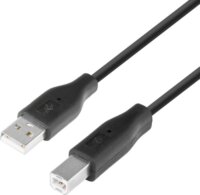 TB USB-A apa - USB-B apa 2.0 Adat és töltő kábel - Fekete