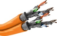 Goobay S/FTP CAT7a Duplex installációs kábel 100m - Narancssárga