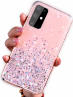 Fusion Glue Glitter Samsung A426 Galaxy A42 5G Szilikon Tok - Rózsaszín/Mintás