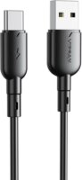 Vipfan Colorful X11 USB-A apa - USB-C apa 2.0 Töltő kábel - Fekete (1m)