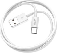 Vipfan X03 USB-A apa - USB-C apa 2.0 Töltő kábel - Fehér (1m)