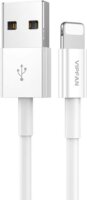 Vipfan X03 USB-A apa - Lightning apa 2.0 iPhone Töltő kábel - Fehér (1m)