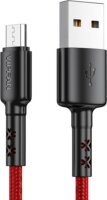 Vipfan X02 USB-A apa - MicroUSB-B apa 2.0 Töltő kábel - Piros (1.8m)
