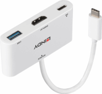 Lindy 43340 USB-C apa - HDMI/USB-A/USB-C PD anya Adapter