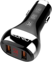 Ldnio C2 2x USB-A Autós töltő - Fekete (36W)