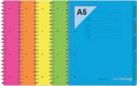 Orna Pro PP 120 lapos A5 kockás spirálfüzet - Többfajta