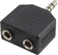 LogiLink Audio adapter, stereo 3,5mm apa - 2x stereo 3,5mm anya