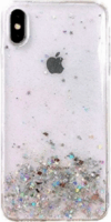 Fusion Glue Glitter Apple iPhone 12 Pro Max Szilikon Tok - Átlátszó