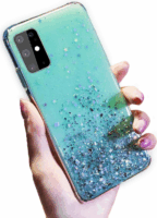 Fusion Glue Glitter Apple iPhone 13 Szilikon Tok - Zöld