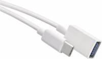 Emos SM7054 USB-A anya - USB-C apa 3.0 OTG kábel - Fehér (0.15m)
