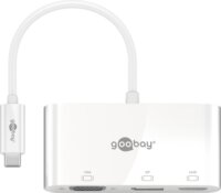 Goobay 52412 USB-C apa - VGA/DisplayPort/HDMI anya Adapter