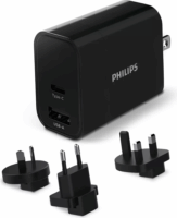Philips DLP2621T/00 USB-C / USB-A Hálózati utazó töltő - Fekete (30W)