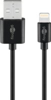 Goobay 72904 USB-A apa - Lightning apa 2.0 Adat és töltőkábel - Fekete (0.5m)