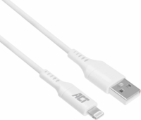 ACT AC3011 USB-A apa - Lightning apa 2.0 Adat és töltő kábel - Fehér (1m)