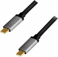 LogiLink CUA0107 USB-C apa - USB-C apa 3.2 Adat és töltő kábel - Fekete/Szürke (1m)