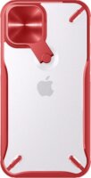 Nillkin Cyclops Apple iPhone 12 Pro Max Műanyag Tok - Átlátszó/Piros