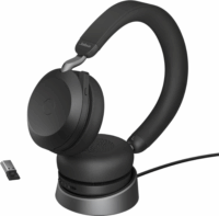 Jabra Evolve2 75 UC Wireless Headset + Link380a dongle + Töltőállvány - Fekete