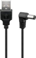 Goobay 55157 USB-A apa - DC (5.5 x 2.1mm) apa Töltőkábel - Fekete (0.5 m)