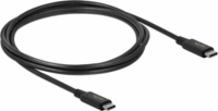 Delock 86980 USB-C apa - USB-C apa 3.2 Adat és töltő kábel - Fekete (2m)