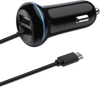2GO USB / USB-C Autós töltő - Fekete