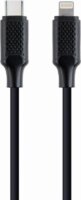 Gembird USB-C apa - Lightning apa 2.0 Adat és töltő kábel - Fekete (1,5m)