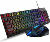 Forev FV-Q305S RGB Vezetékes Gaming Billentyűzet + Egér - Magyar