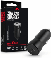 Maxlife TF-0165 USB Type-C Autós töltő - Fekete (20W)