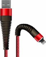 Fusion Fishbone USB-A - Lightning Adat és töltő kábel - Piros (1.5m)
