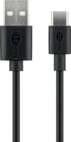 Goobay 59118 USB-A apa - USB-C apa 2.0 Adat és töltőkábel - Fekete (0.5m)