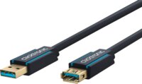 Clicktronic 70120 USB-A apa - USB-A anya 3.2 Hosszabbító kábel - Fekete (3m)
