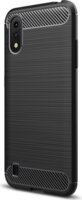 Gigapack Samsung Galaxy A01 Szálcsiszolt Szilikon Tok - Fekete