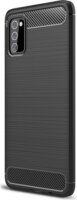 Gigapack Samsung Galaxy A03s Szálcsiszolt Szilikon Tok - Fekete