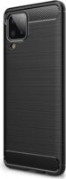 Gigapack Samsung Galaxy A12 Szálcsiszolt Szilikon Tok - Fekete