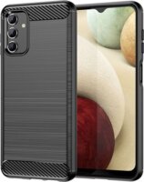 Gigapack Samsung Galaxy A13 4G Szálcsiszolt Szilikon Tok - Fekete