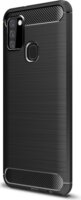 Gigapack Samsung Galaxy A21s Szálcsiszolt Szilikon Tok - Fekete