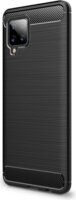 Gigapack Samsung Galaxy A42 5G Szálcsiszolt Szilikon Tok - Fekete